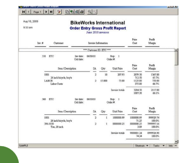 screenshot of Sage BusinessWorks